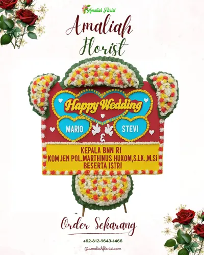 Karangan Papan Bunga Pernikahan di Mranggen Kidul